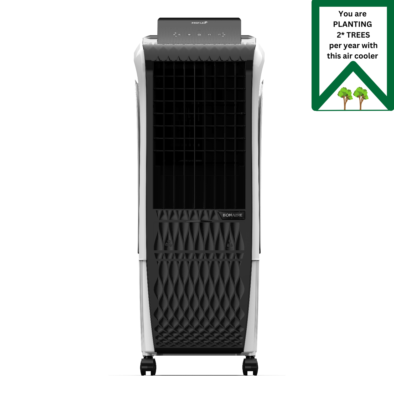 Portable evaporative air cooler with 20L capacity