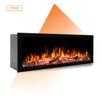 Linear Electric Fireplace 72"